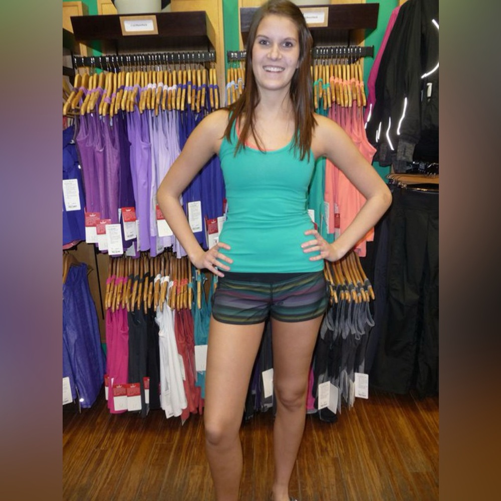 Lululemon Speed Short Multi Poncho Stripe Black Size 4 RARE🦄